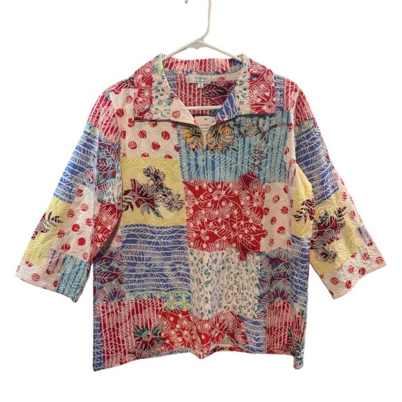 Toofan Tops - Toofan Embroidered V-Neck Tunic NWT